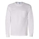 thumbnail image 1 of Camiseta de Manga Larga Gildan Ultra Cotton con Bolsillo Blanco L 2410, 1 of 1