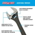 thumbnail image 2 of CHANNELLOCK 4-inch Adjustable Wrench, Black Phosphate / Oxide Finish, Precise .51-inch Wide Mouth Jaw Capacity (812NW), 2 of 5
