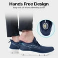 thumbnail image 3 of FitVille Mens Wide Walking Shoes Lightweight Hands Free Sneakers for Men, Dark Blue, 14 Wide, 3 of 6