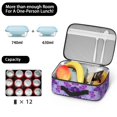 thumbnail image 5 of Purple Butterfly Pattern Teens Insulated Bento School Lunch Bag, 12 Can Capacity, for Work, Picnic or Travel, 10.6x7.7x4.3 Inches, 5 of 5