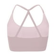 thumbnail image 6 of Women V Neck Sports Bras CrissCross Strappy Wirefree Padded Low Yoga Gym Bra Workout Crop Tops Yoga Clothes for Women Bra of Top Supportive Seamless Bra Womens Workout Items Comfort Yoga Running Bra, 6 of 7