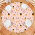 thumbnail image 2 of Princess Carriage Pattern Round Fitted Tablecloth with Elastic Edge,Dining Table Cover Waterproof,Outdoor Round Tablecloth for Camping,Dining,Indoor and Outdoor, 2 of 7