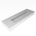 thumbnail image 2 of Pyramid 60" Solid Surface Manmade Stone Bathroom Sink in White, 2 of 6