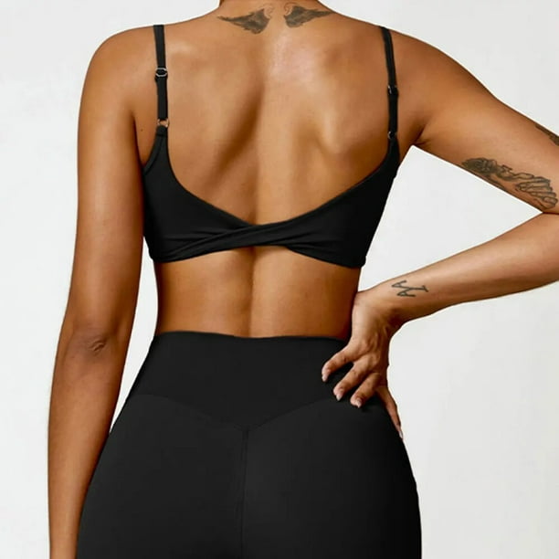 Breathable Sexy Sports Underwear Shockproof Crop Top Anti-sweat