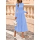 thumbnail image 3 of Vestido PRETTYGARDEN 2025 de punto midi azul claro con manga larga Talle S, 3 of 8