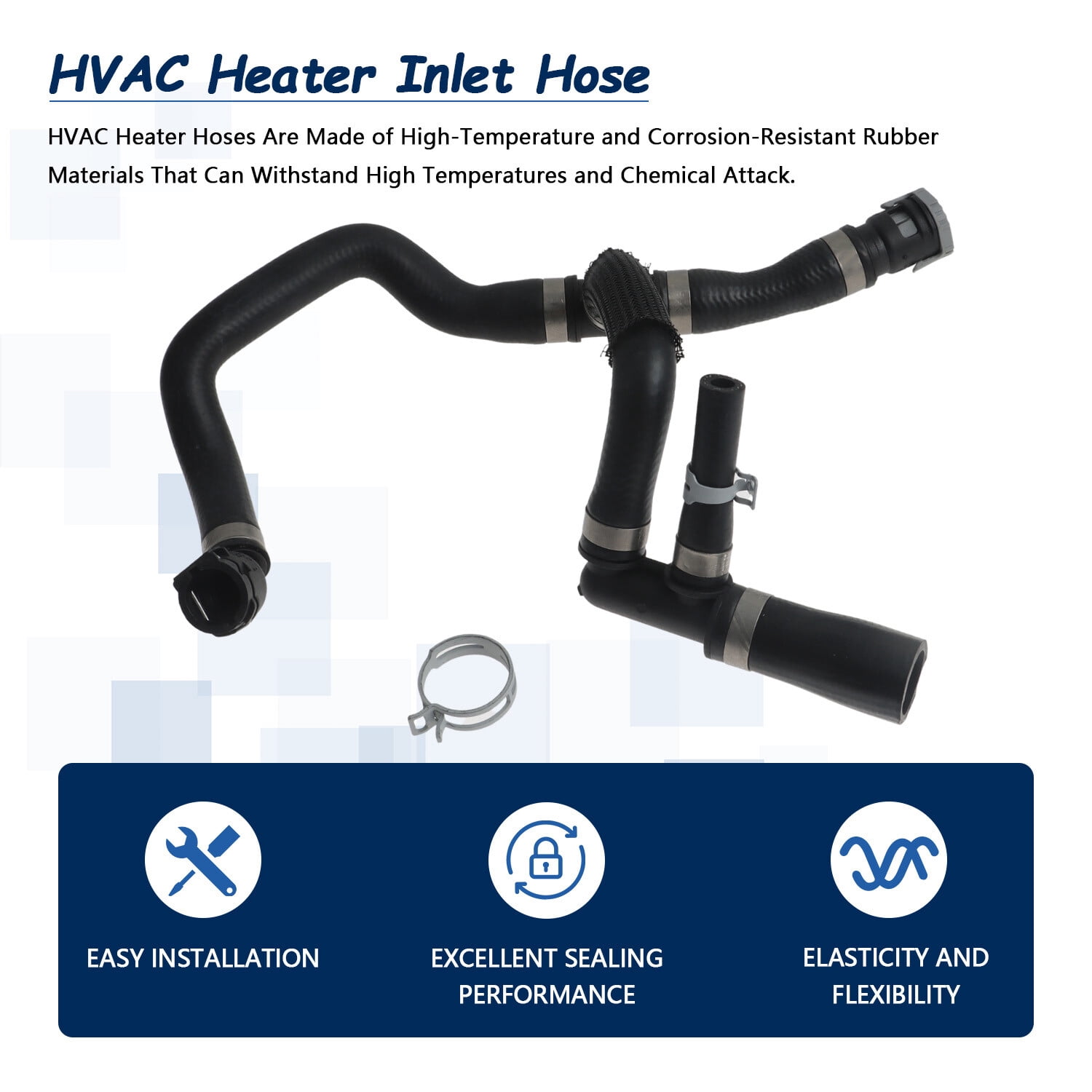 HVAC Heater Water Hose for 2014-2016 Escape 1.6L L4 CV6Z-18472-F CV6Z-18472-S