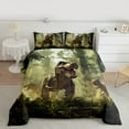 thumbnail image 2 of Manfei Tyrannosaurus Rex Queen Comforter Set for Kids Boys, Wild Animal Bedding Sets, Ancient Jungle Bedding Comforter Set, Microfiber Bedroom Decor Reversible 3pcs, 2 of 8