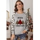 thumbnail image 3 of ABPHQTO Top de manga larga con estampado de letras de leopardo a cuadros navideños para mujer, 3 of 5
