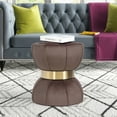 thumbnail image 4 of Joveco Vanity Stool Chair,Modern Foot Stool Ottoman,Home Multifunctional Luxury Ottoman For Living Room and Bedroom,Brown, 4 of 9