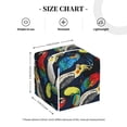 thumbnail image 4 of Lsque Parrot Printed Tissue Box Cover Holder, Facial Paper Organizer Dispenser,Square with Bottom Belt, PVC Leather Decorative Organizer, 4 of 8