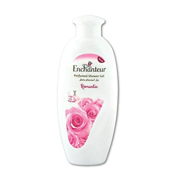Enchanteur Gel Douche Parfumé Romantique (Lavage pour le Corps) pour Femmes, 250 ml avec Extraits de Roses et de Jasmin