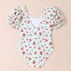 thumbnail image 5 of Traje de baño de una pieza para mujer, conjuntos de bikini para mujer y niños, traje de baño de verano con estampado de manga corta para vacaciones en la playa para niños, top de poliéster, 5 of 7