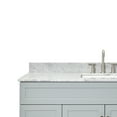 thumbnail image 3 of Ariel Hamlet 61 In. Rectangle Sink Vanity With 0.75 In. Carrara White Countertop In Grey, 3 of 11