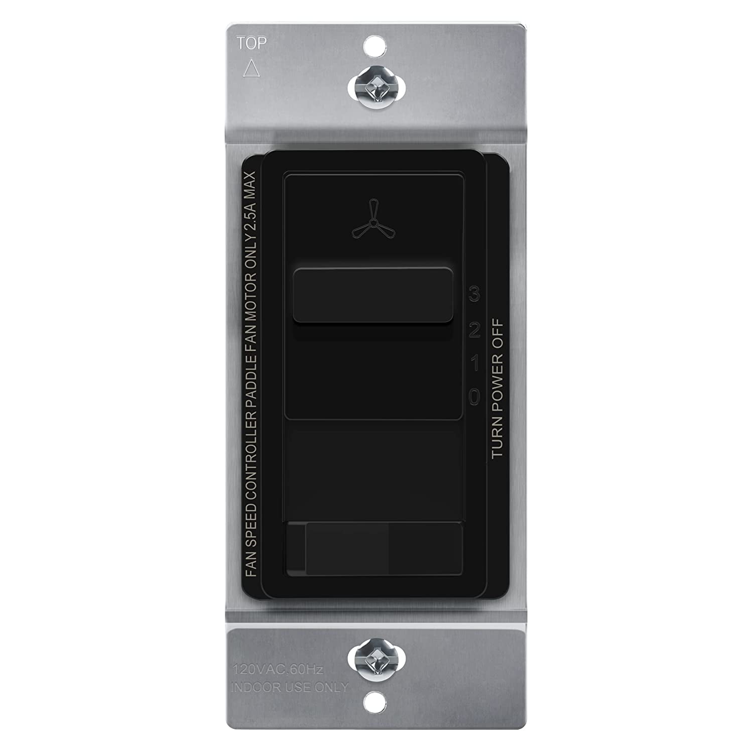 TOPGREENER Kalide Light Switch and 3Speed Ceiling Fan Control Combo, in Wall Light and Fan