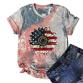 thumbnail image 2 of safuny Women's Summer Trendy Loose Basic Cute Print Tops Short Sleeve Tees Round Neck Shirts Harajuku Dipdye Vintage Clothing Fashion Pink L, 2 of 7