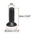thumbnail image 3 of Uxcell M2 x 6mm/0.24" Phillips Screw Fastener Black Zinc Plated 150 Pack, 3 of 5