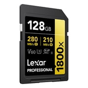 Lexar Professional GOLD Series 1800x SDXC UHS-II Memory Card , 128 GB