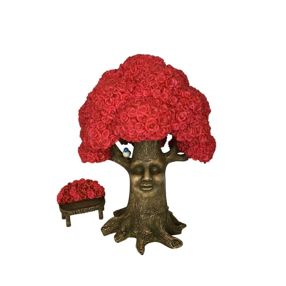 Fairy Garden Miniature Tree: Mrs. Rose The Pink Rose Tree of Azar (9 Inch Tall) for the Garden Fairies and Gnomes - From the Beautiful Azarian Collection. A Fairy Garden Accessory