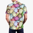 thumbnail image 4 of Daiia Colorful Easter Eggs Pattern Men’s Polo Shirts,Solid Deck Shirt,Classic Fit, Breathable Cotton Polo for Casual and Sport Wear-Small, 4 of 9