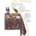 thumbnail image 5 of Botanical Birds Rectangle Tablecloth, Art Abstract Leaves Purple Waterproof & StainResistant Tablecloth, Washable Oil-proof Table Cover for Dining/Party/Wedding/Camping/Buffet 52x70 In, 5 of 9