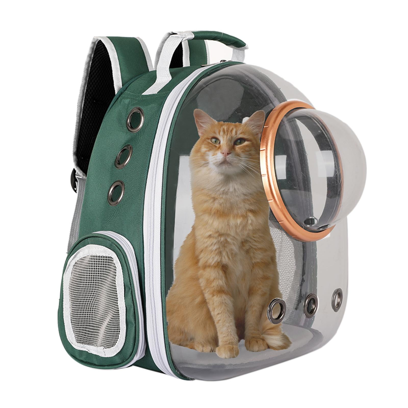 Deluxe Pet Cat Carrier Dome Capsule Backpack Shoulder Bag Knapsack Green 