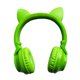 thumbnail image 3 of Auriculares Bluetooth para niños, auriculares inalámbricos/con cable con luz LED de oreja de gato, auriculares plegables con volumen limitado de 85 dB, micrófono incorporado, soporte FM/Micro SD/TF, p, 3 of 5