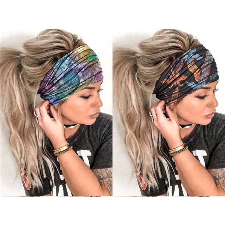 4PCS Boho Headbands for Women, Casewin Vintage Bandana  display picture 3