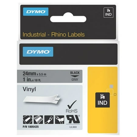 Dymo Black On Gray Color Coded Label - 0.94