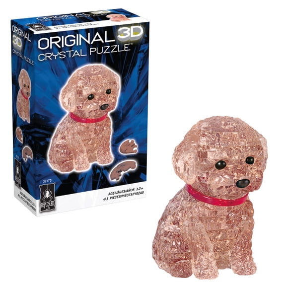 Poodle (apricot) Original 3D Crystal Puzzle from BePuzzled, Ages 12 and Up