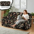 thumbnail image 3 of COEQINE Recliner Cover 8 Pieces Fitted Recliner Chair Cover Soft 3 Seater Reclining Sofa Slipcover with Storage Pocket and Elatic Straps for Dogs, Cats, Kids, Mushroom Floral Fern Leaf, 3 of 8