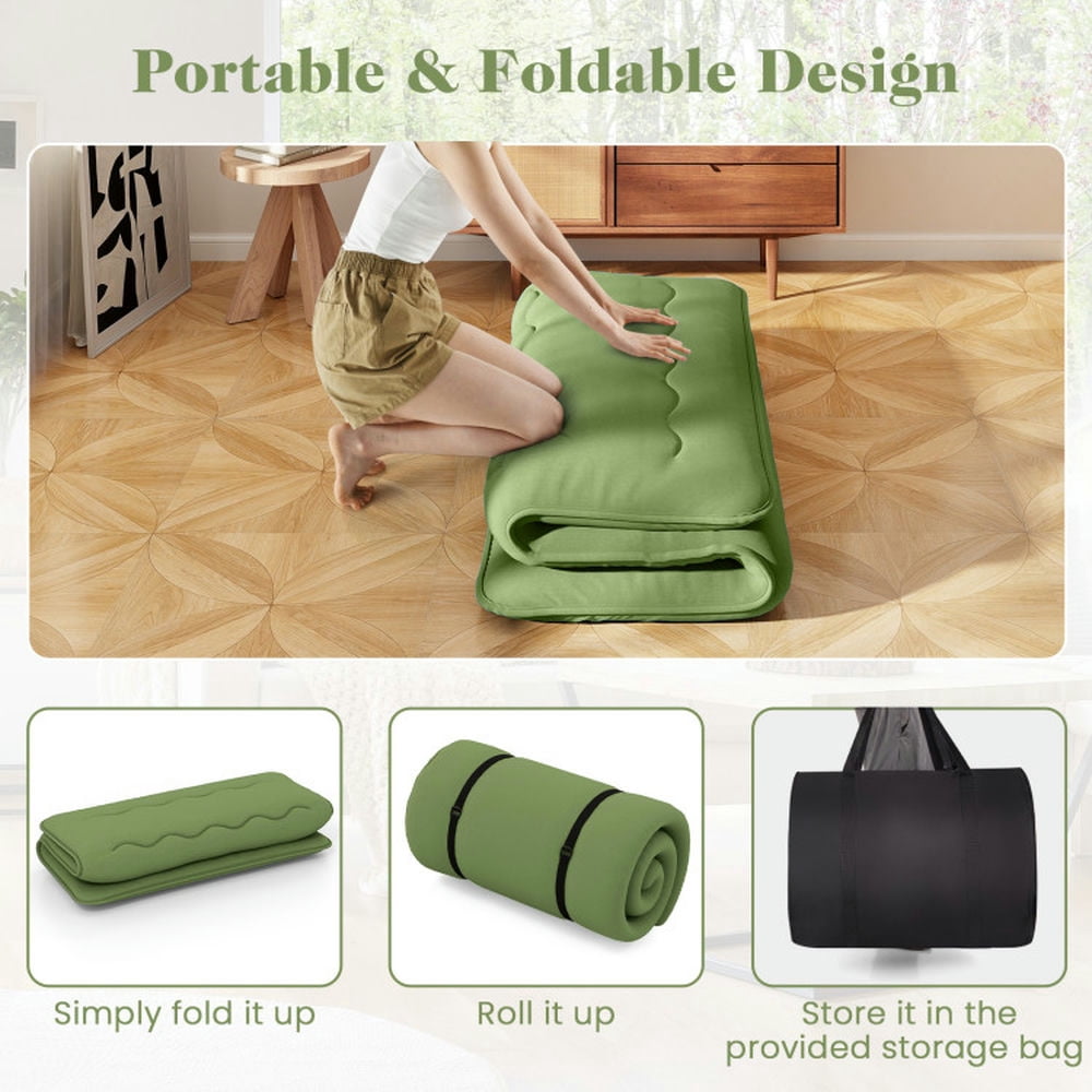 Barara King Mattress, Floor Mattress, Sleeping Pad,Floor Mattress with Washable Cover and Carry Bag-Full Size