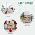 thumbnail image 5 of Costway 8 Panel Baby Safe Metal Gate Play Yard Pet Fence Adjustable 48" x 46.5" x 29" Black, 5 of 12