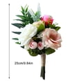 thumbnail image 2 of Ramo de flores artificiales Decoración de flores falsas para silla Herramienta de decoración de plantas de boda en casa Yuarrent HA8199-04B, 2 of 6