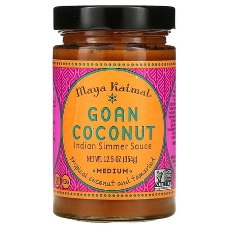Maya Kaimal, Goan Coconut, Indian Simmer Sauce, Medium, 12.5 oz Pack of 3