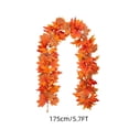 thumbnail image 3 of Fall Maple Leaf Garland, 5.7 Ft Artificial Autumn Hanging Vine for Thanksgiving Halloween Staircase Porch Decor, Indoor Outdoor, 3 of 9