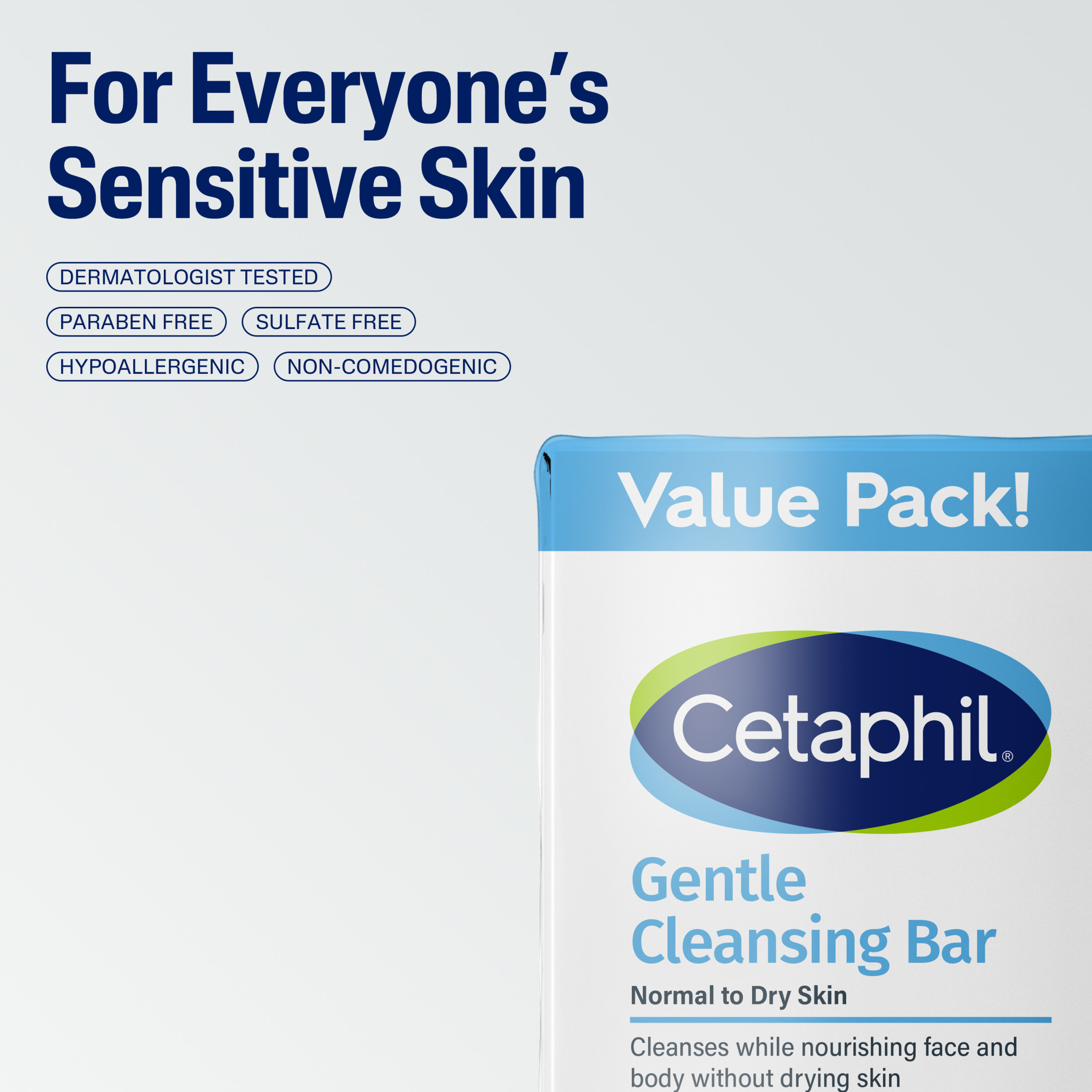 Cetaphil Gentle Cleansing Bar for Sensitive Skin, Pack of 3 photo 4