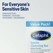 Cetaphil Gentle Cleansing Bar, 4.5 oz, Nourishing Cleansing Bar For Dry, Sensitive Skin
