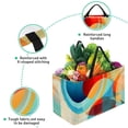 thumbnail image 3 of Geometric Cube Large Capacity Reinforced Oxford Cloth Storage Bin - Reusable, Foldable Picnic Baskets, Decorative Box, and Tote Bag, 3 of 7