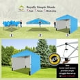 thumbnail image 4 of CROWN SHADES 10X10 Comercial Instant Canopy Pop Up Tent with Center Lock 4 Sidewalls Sky Blue, 4 of 8
