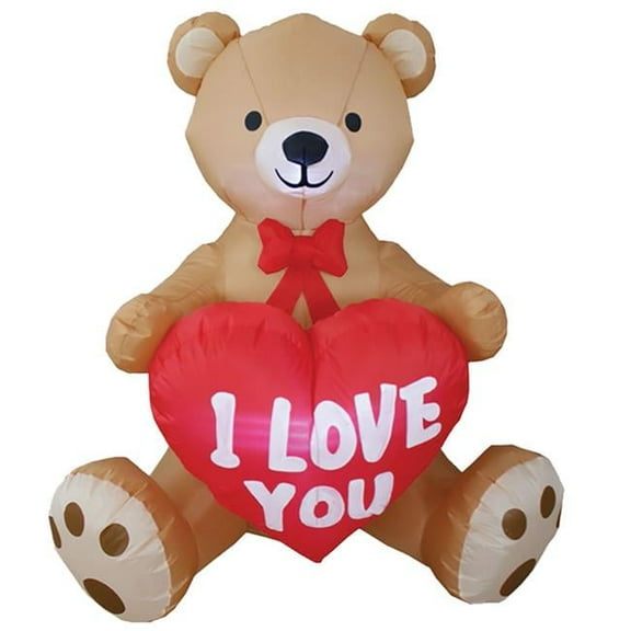 4 ft. I Luv U Bear Inflatable Decoration