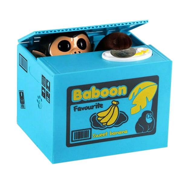 Caja de ahorro de animales de monedas de banco de dinero de robo automático de dibujos animados centavos de centavo olla de almacenamiento electrónico Noticed HA2697-05B