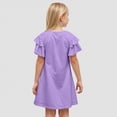 thumbnail image 2 of NOLDARES Princess Dress With Girls Birthday Party Toddler Ruffle Sleeve Fancy Outfit Gift(Purple,11-12 Years), 2 of 8