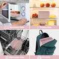 thumbnail image 2 of Recipiente de plástico dividido, palillos y almacenamiento de alimentos para comidas saludables. Lonchera bento apta para microondas y lavavajillas para adultos, juego de lonchera portátil, 2 of 6