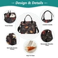 thumbnail image 3 of FORMRS Insulated Lunch Bag for Work School Unisex Large Capacity Cooler with Shoulder Strap, Black Floral Pattern, 3 of 6
