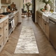 thumbnail image 3 of BERTHMEER 2'x6' Washable Runner Rugs for Hallway Kitchen Entryway Bedroom Non-slip Abstract Rugs,Brown&Yellow, 3 of 7