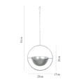 thumbnail image 4 of Jardineras colgantes de metal boho con maceta (desmontable) + gancho + cadena, jardineras colgantes, jardineras modernas de pared y tejado, jardinera p Plata redonda shamjiam canasta de maceta colgante, 4 of 4