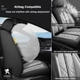 thumbnail image 5 of 2021 Car Seat Cover for Hyundai Kona , Black and Gray Car Seat Covers, PU Leather 5 Seats Full Set Waterproof & Wear-Resistant Beautify Car Interior, Airbag-Compatible, 5 of 9