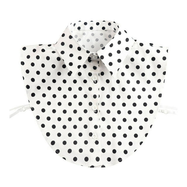 Miangastore Chic Faux Col de Chemise Blanc Polyester Coton 1ensemble 12x14.5 Po