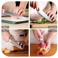thumbnail image 5 of Hecef 6-Piece Stainless Steel Kitchen Knife Block Set, Ergonomic Chef Knife Set, 5 of 8