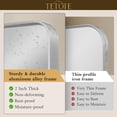 thumbnail image 2 of TETOTE 24x36 Inch Vanity Mirror, Silver Trimmed Wall Mounted Rectangle Modern Metal Framed Mirror for Bathroom (Horizontal/Vertical), 2 of 8